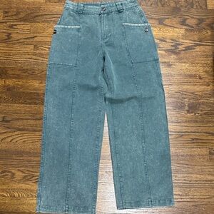 &Merci Green Wide Leg Pants